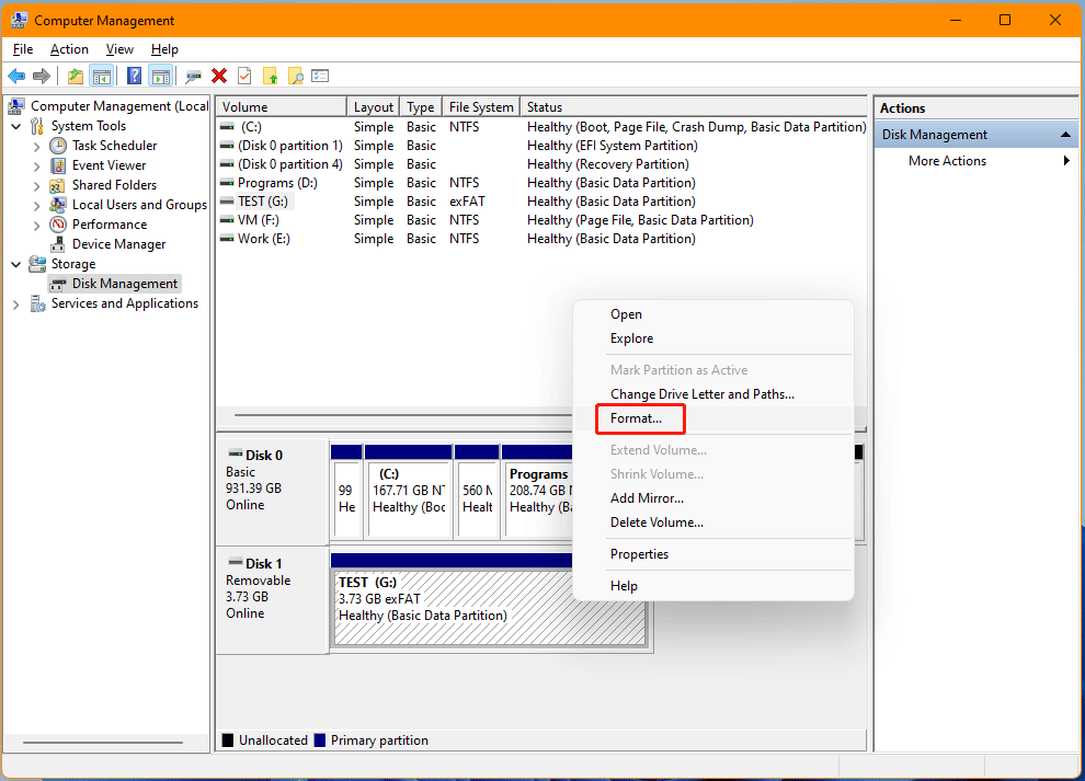 formatusb drive for mac on windows